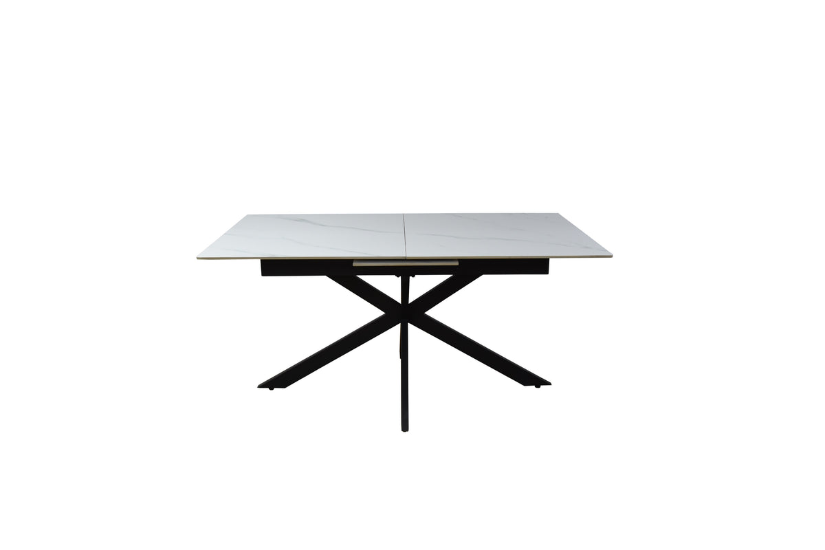 Keramische tafels eettafel uitschuifbaar – Carrara White – 160-200 cm – productaanzicht