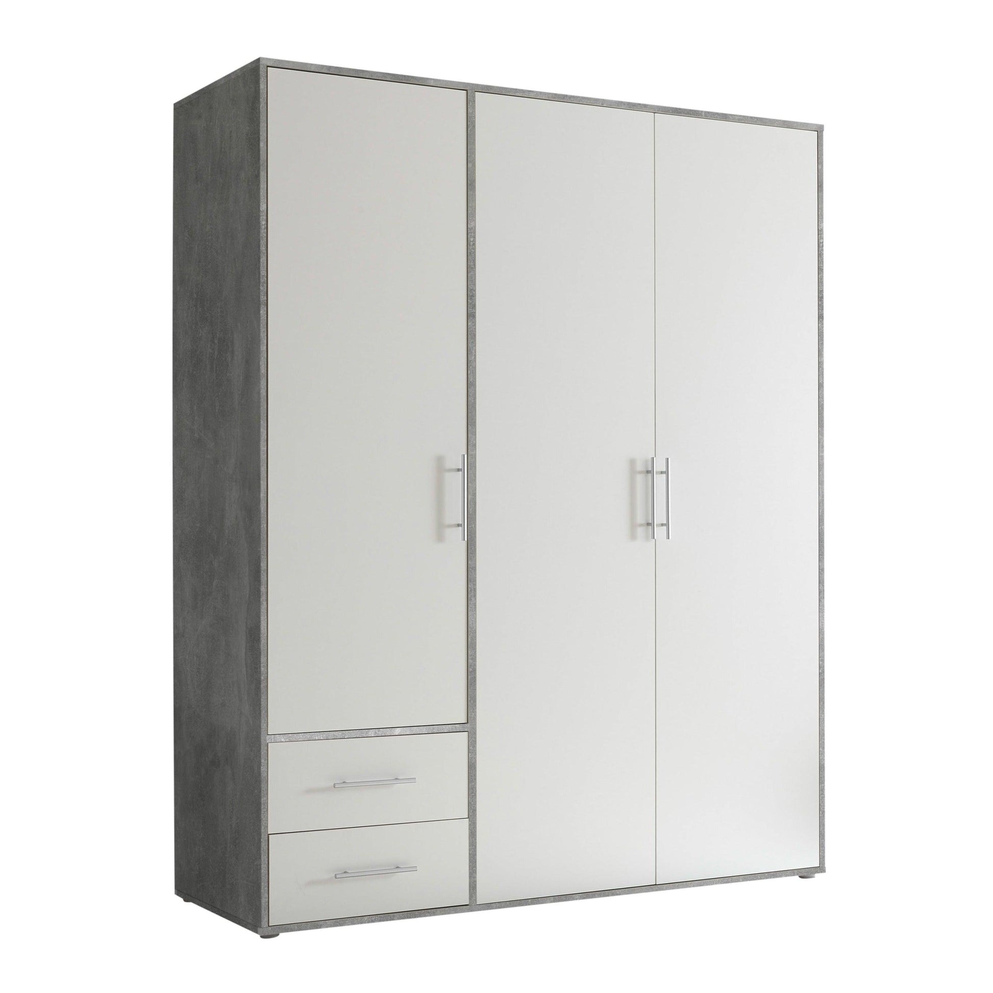 Kleerkast Balencia 3-deurs - wit beton - Kast - Meubelen Robbrecht