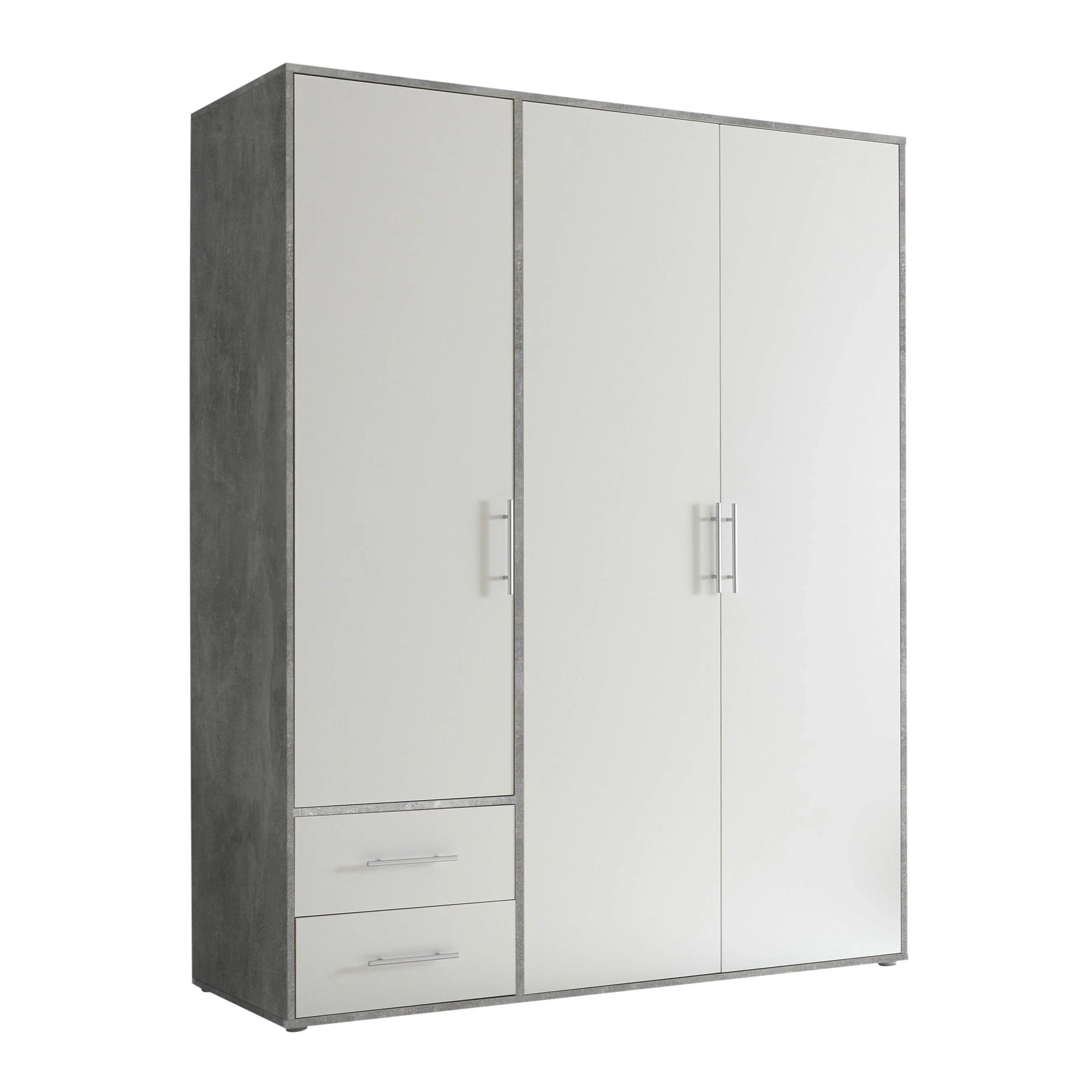 Open kledingkast met wandroede L137 cm in wit - GAETAN