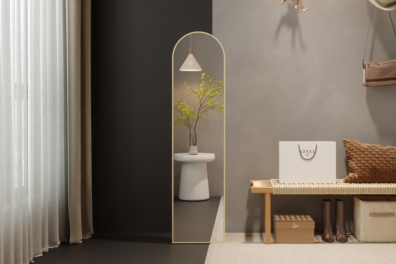 Spiegel 'Rosalie' 160x40 Oude eik – Rousseau 1400-1