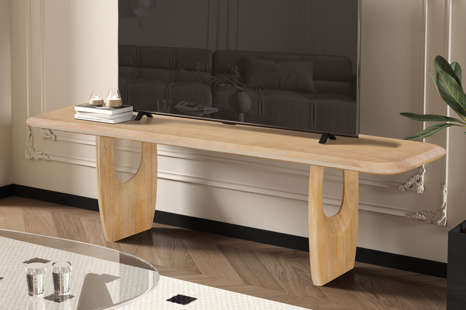 TV meubel 'Braga' Mango hout Amandel – Rousseau 2102-2