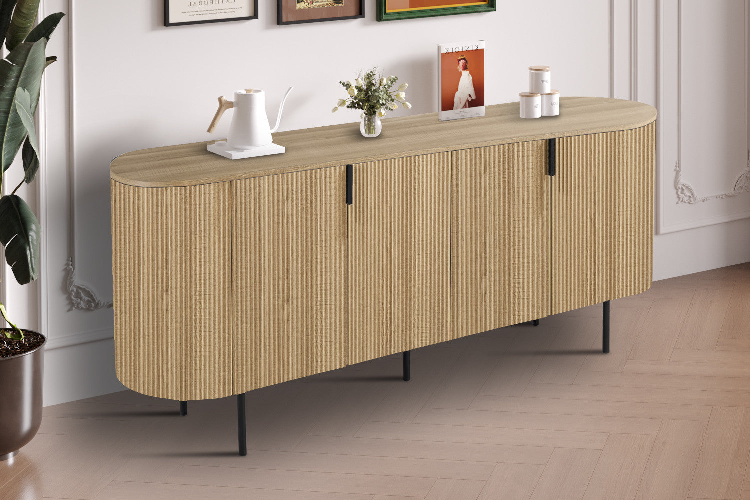 Dressoir 'Lagos' 200 cm Decor Eik Naturel – Rousseau 2605-5