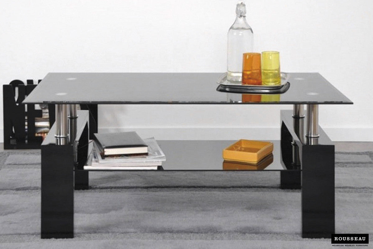 Salontafel 'Alana' Hoogglans zwart – Rousseau 3000-2