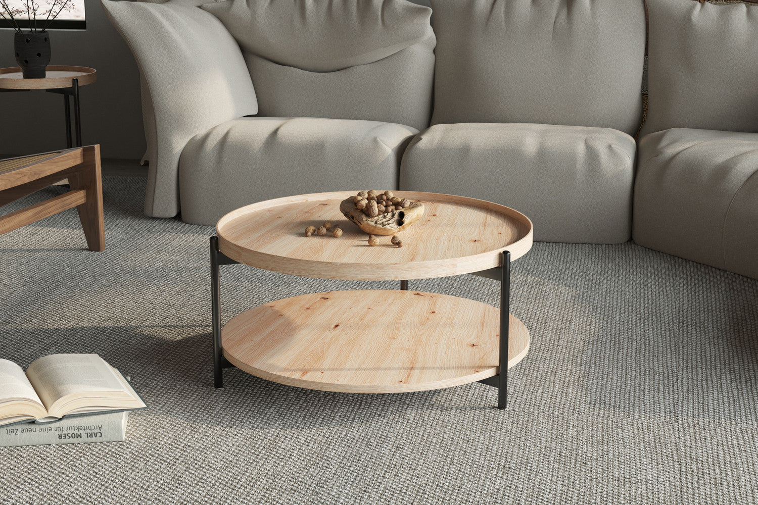 Salontafel 'Dalina' 80 cm Decor Oude eik – Rousseau 3087-2