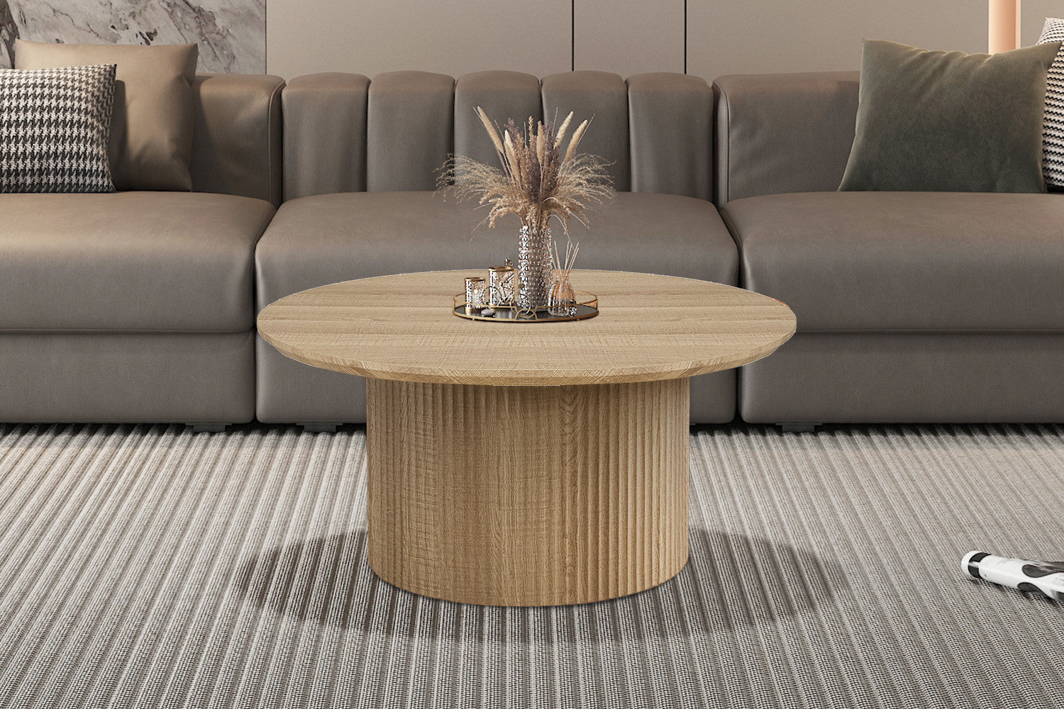 Salontafel 'Lagos' 80 cm Rond Decor Eik Naturel – Rousseau 3111-5
