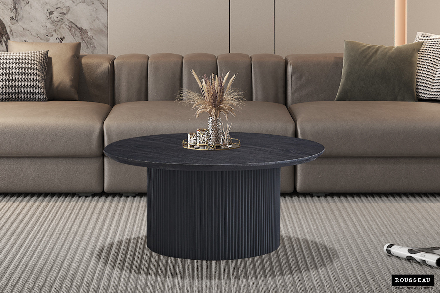 Salontafel 'Lagos' 80 cm Rond Decor Donkerbruin – Rousseau 3111