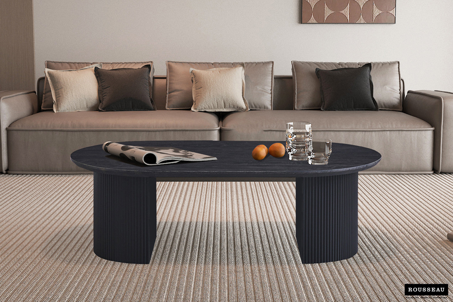Salontafel 'Lagos' 120 cm Ovaal Decor Donkerbruin – Rousseau 3115
