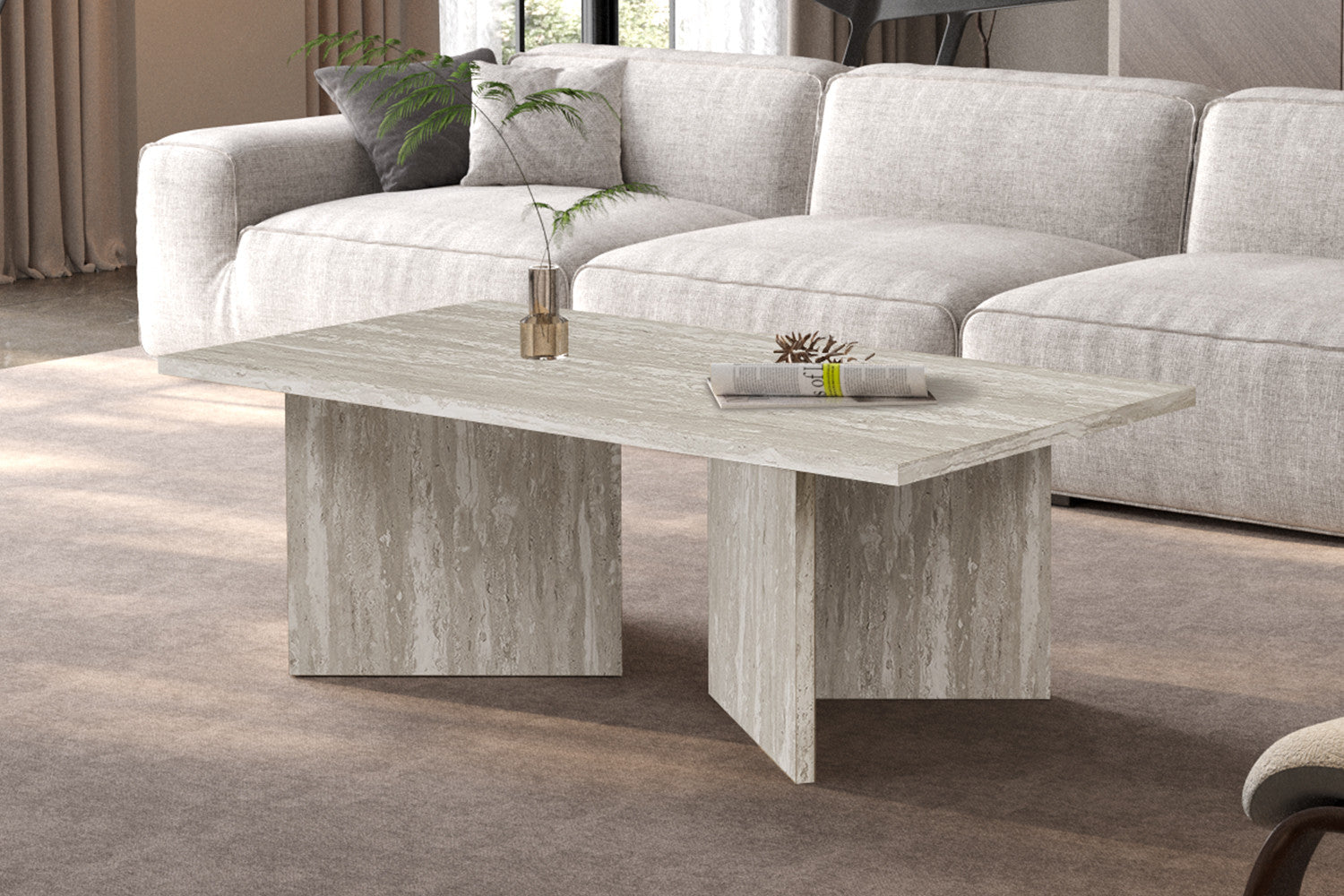 Salontafel 'Litar' Decor Travertin Grijs – Rousseau 3144-4