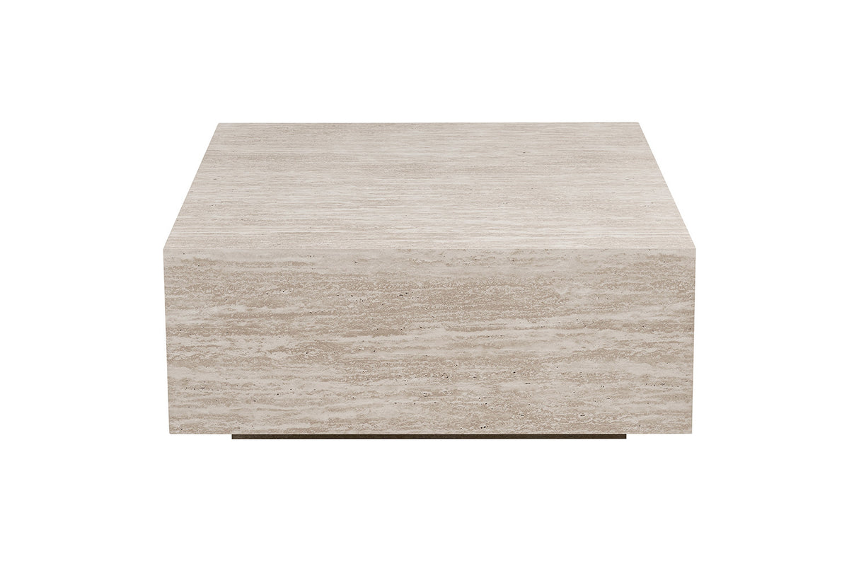 Salontafel Jane Decor Travertin Beige – breedte 90 cm, diepte 90 cm en hoogte 38 cm – aanzicht 5