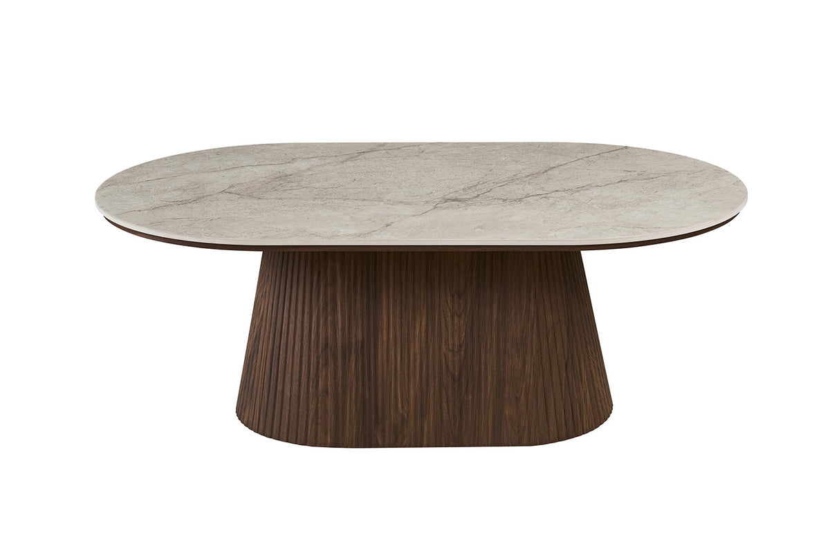 Salontafel Vigo 120 cm Decor Donkere Eik Beige – breedte 120 cm, diepte 70 cm en hoogte 44 cm – aanzicht 3
