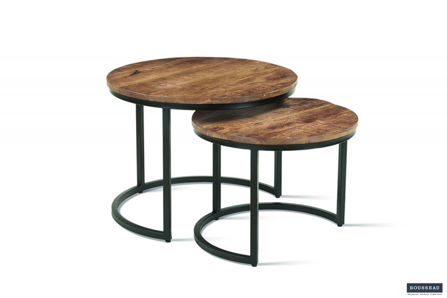 Salontafel 'Goja' 2-delig Mango hout - afbeelding 2