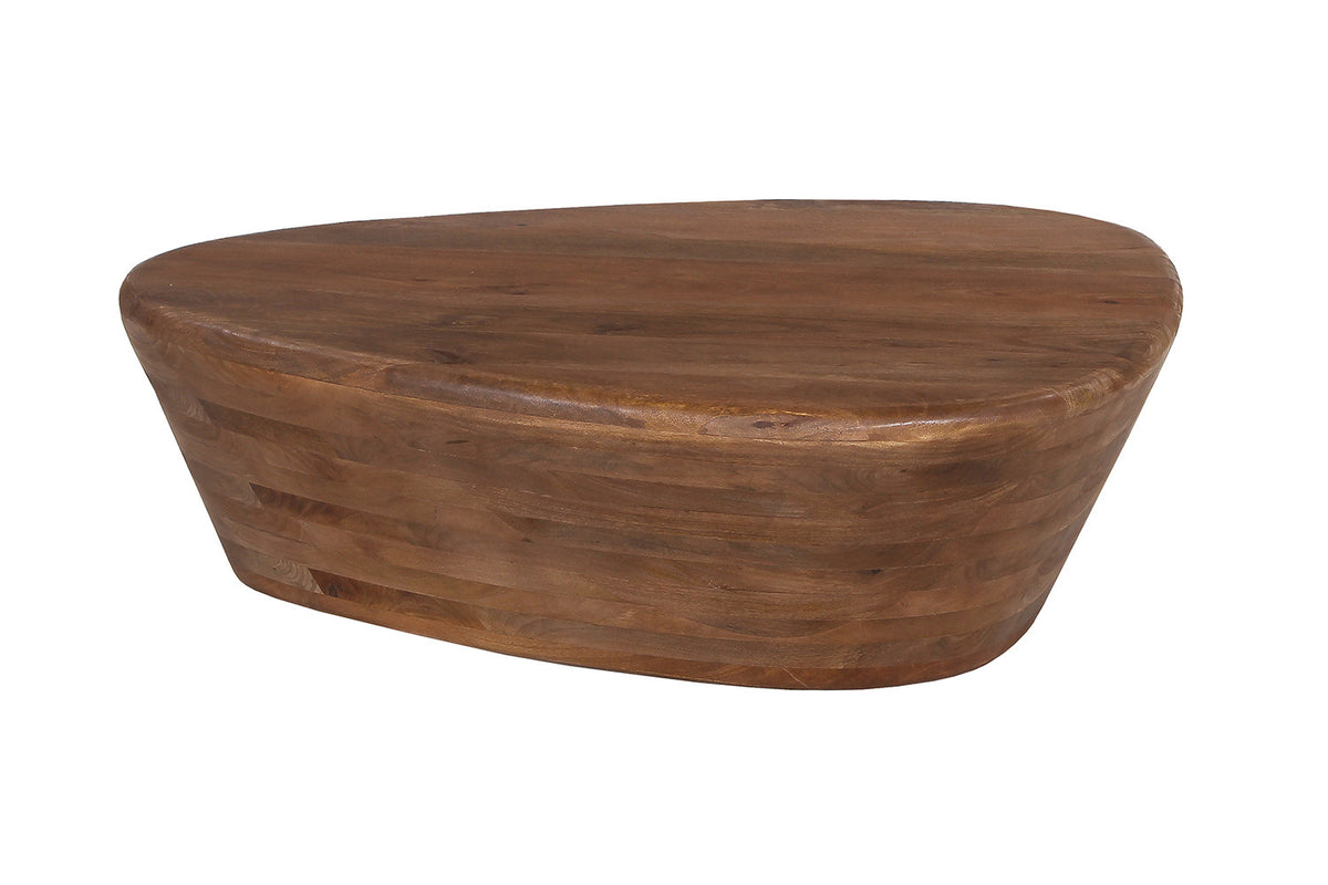 Salontafel Evan Mango hout Lichtbruin – breedte 107 cm, diepte 78 cm en hoogte 30 cm – aanzicht 3