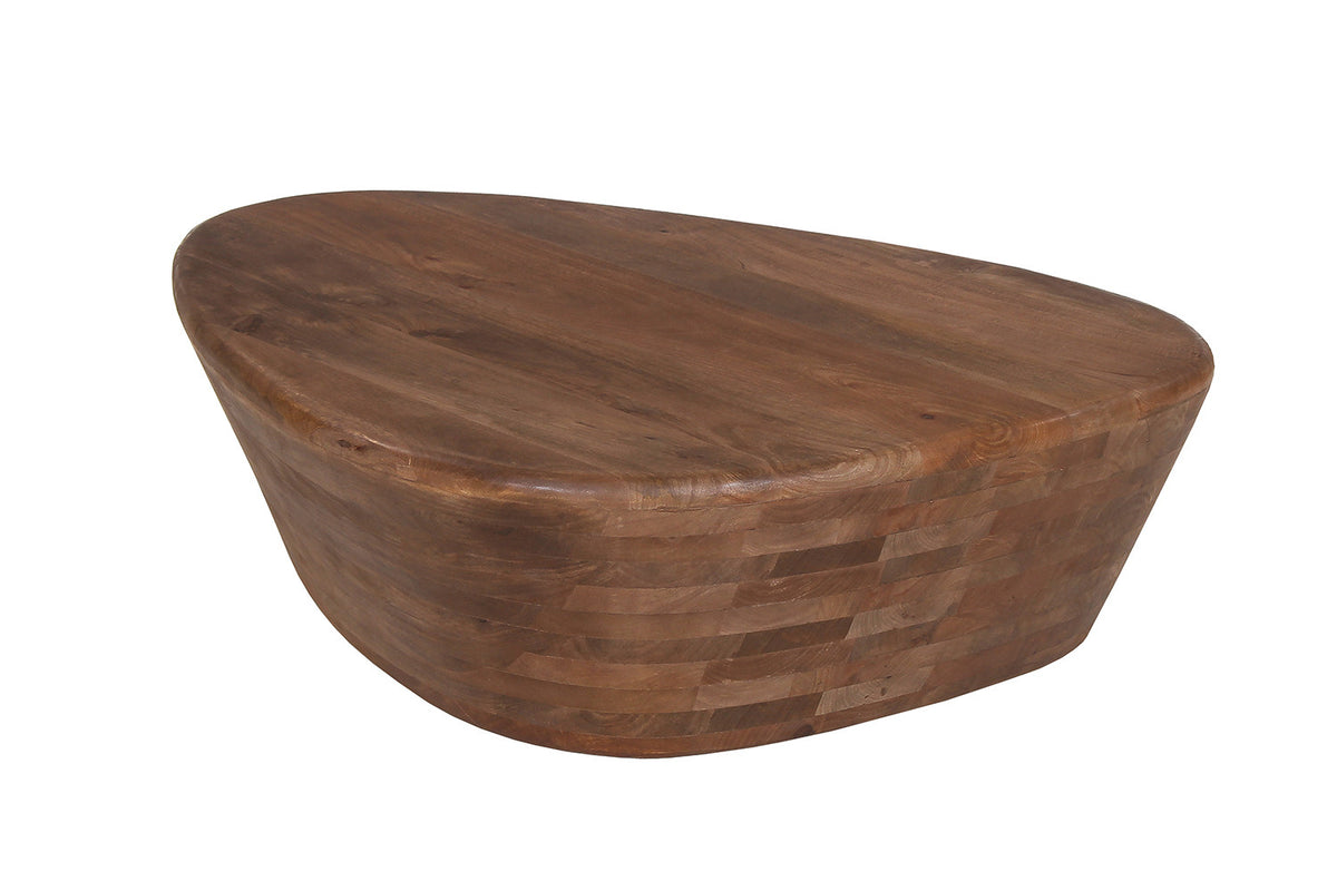 Salontafel Evan Mango hout Lichtbruin – breedte 107 cm, diepte 78 cm en hoogte 30 cm – aanzicht 4