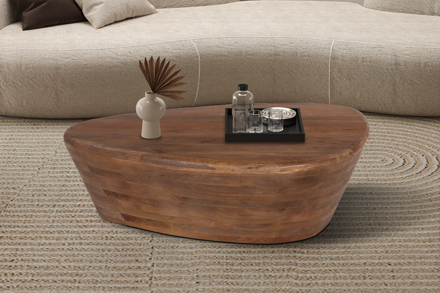 Salontafel 'Evan' Mango hout Lichtbruin – Rousseau 3322-1