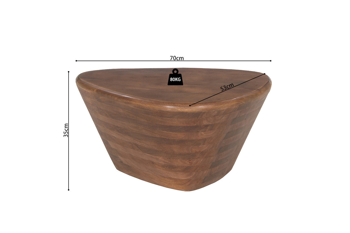Salontafel Matteo Mango hout Lichtbruin – breedte 70 cm, diepte 53 cm en hoogte 35 cm – aanzicht 6