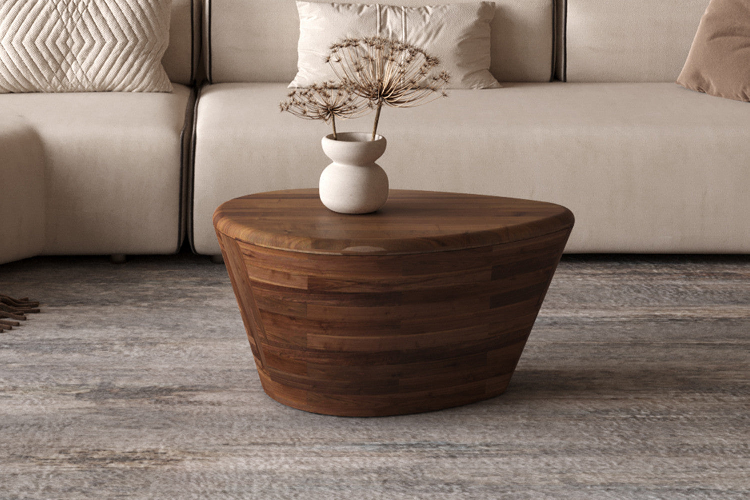 Salontafel 'Matteo' Mango hout Lichtbruin – Rousseau 3323-1