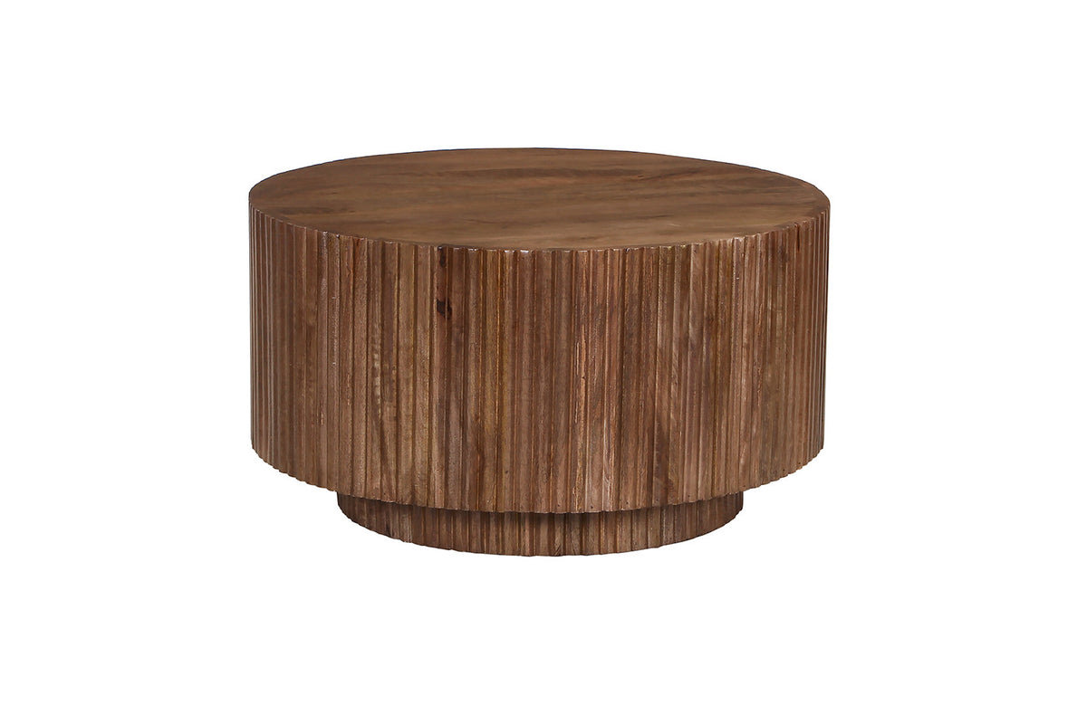Salontafel Victor Mango hout Lichtbruin – breedte 70 cm, diepte 70 cm en hoogte 38 cm – aanzicht 4