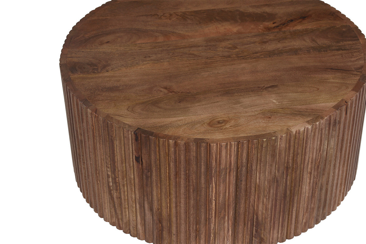 Salontafel Victor Mango hout Lichtbruin – breedte 70 cm, diepte 70 cm en hoogte 38 cm – aanzicht 5