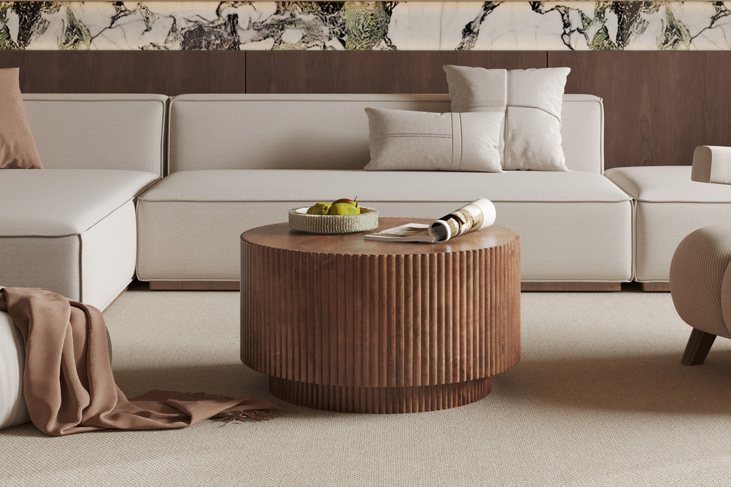 Salontafel 'Victor' Mango hout Lichtbruin – Rousseau 3324-1