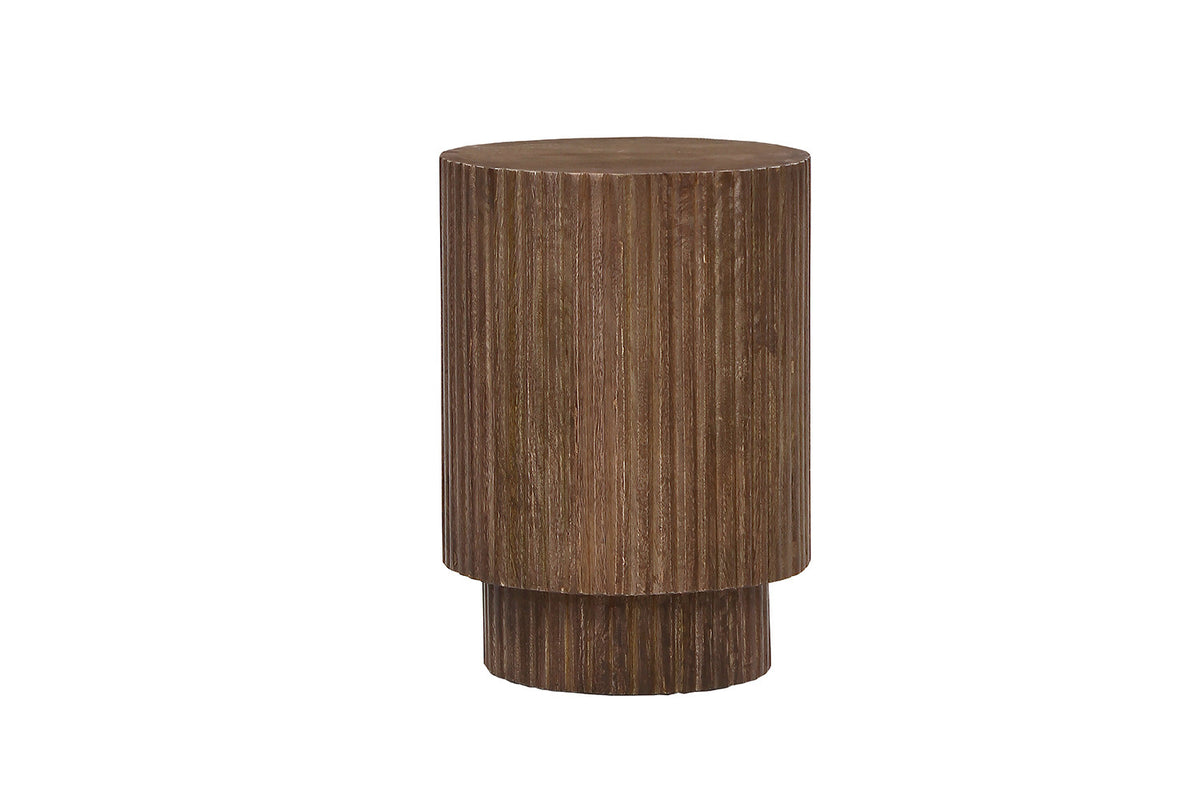 Bijzettafel Victor Mango hout Lichtbruin – breedte 35 cm, diepte 35 cm en hoogte 48 cm – aanzicht 4