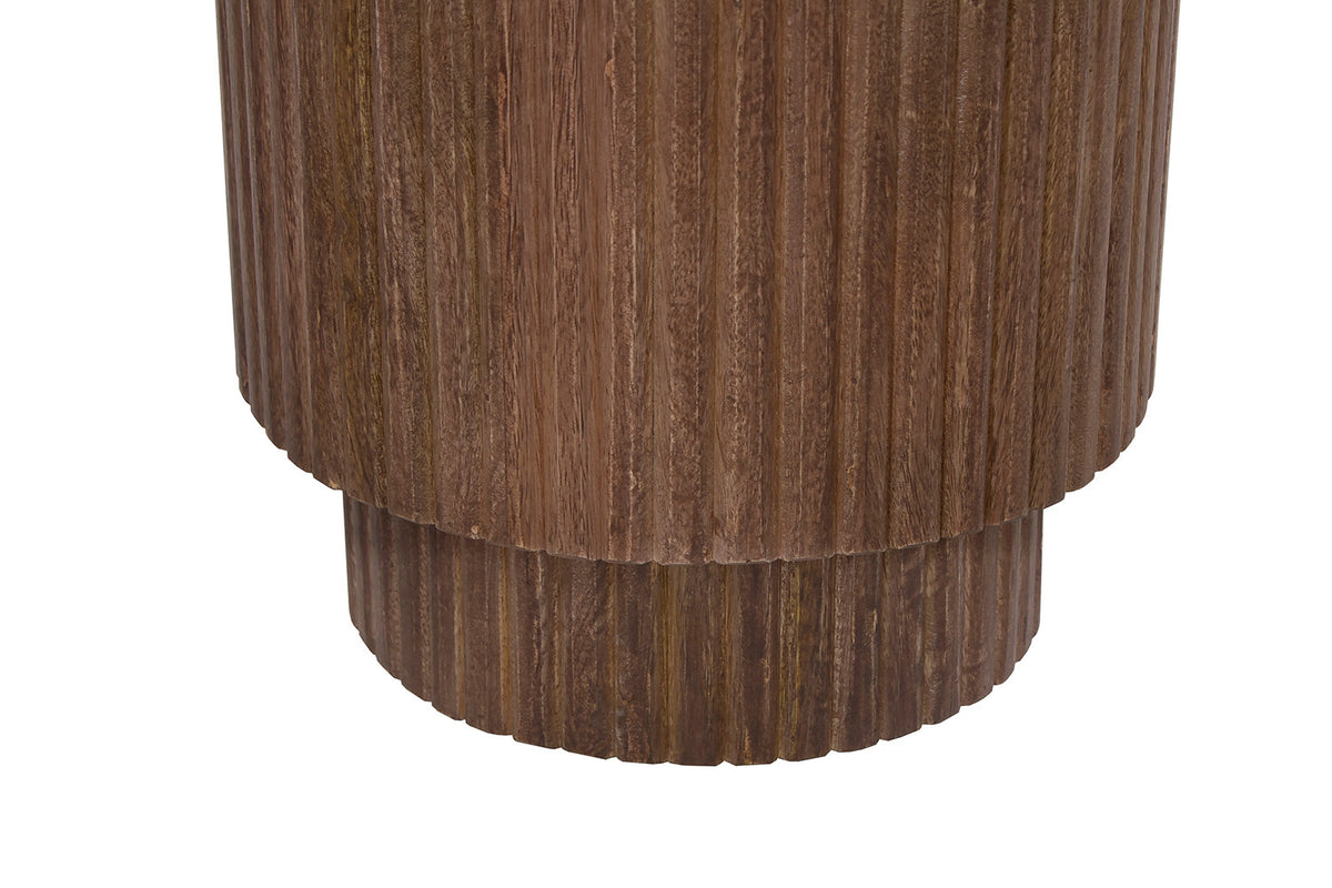 Bijzettafel Victor Mango hout Lichtbruin – breedte 35 cm, diepte 35 cm en hoogte 48 cm – aanzicht 6