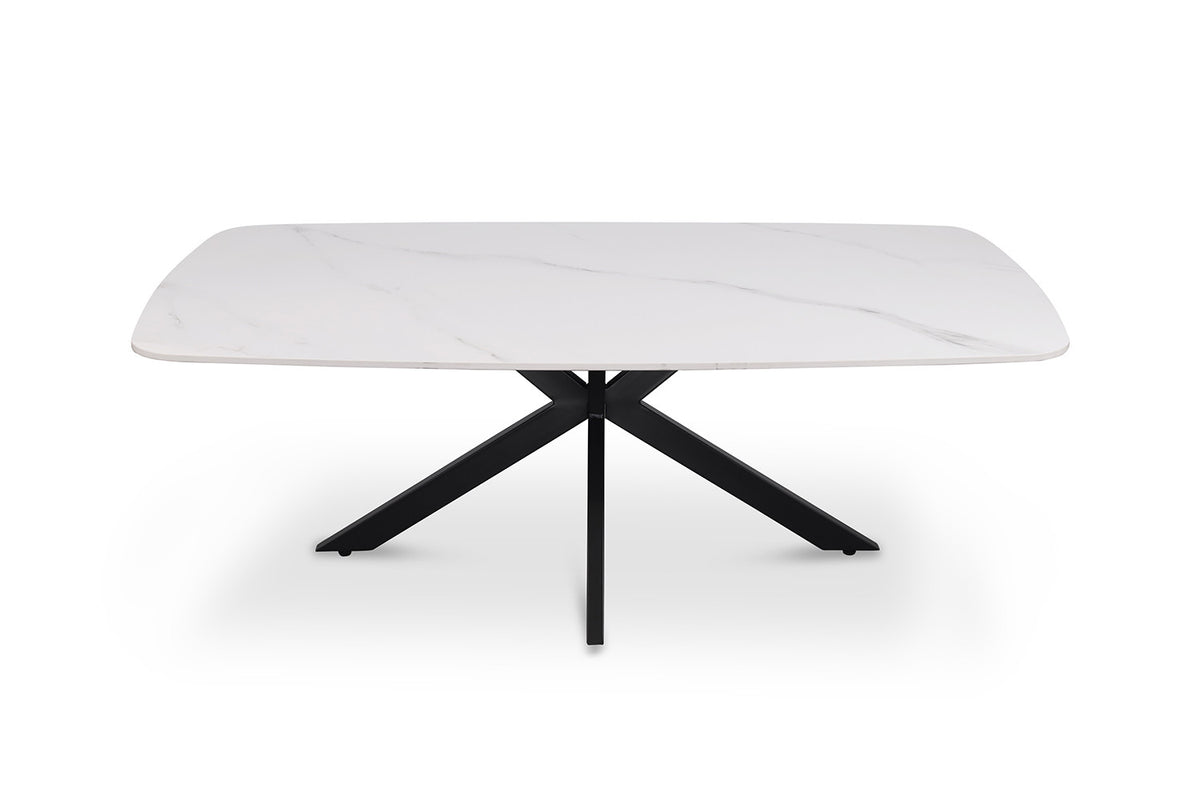 Salontafel Apollo 130 cm Deens Ovaal Steen Wit – breedte 130 cm, diepte 70 cm en hoogte 45 cm – aanzicht 3