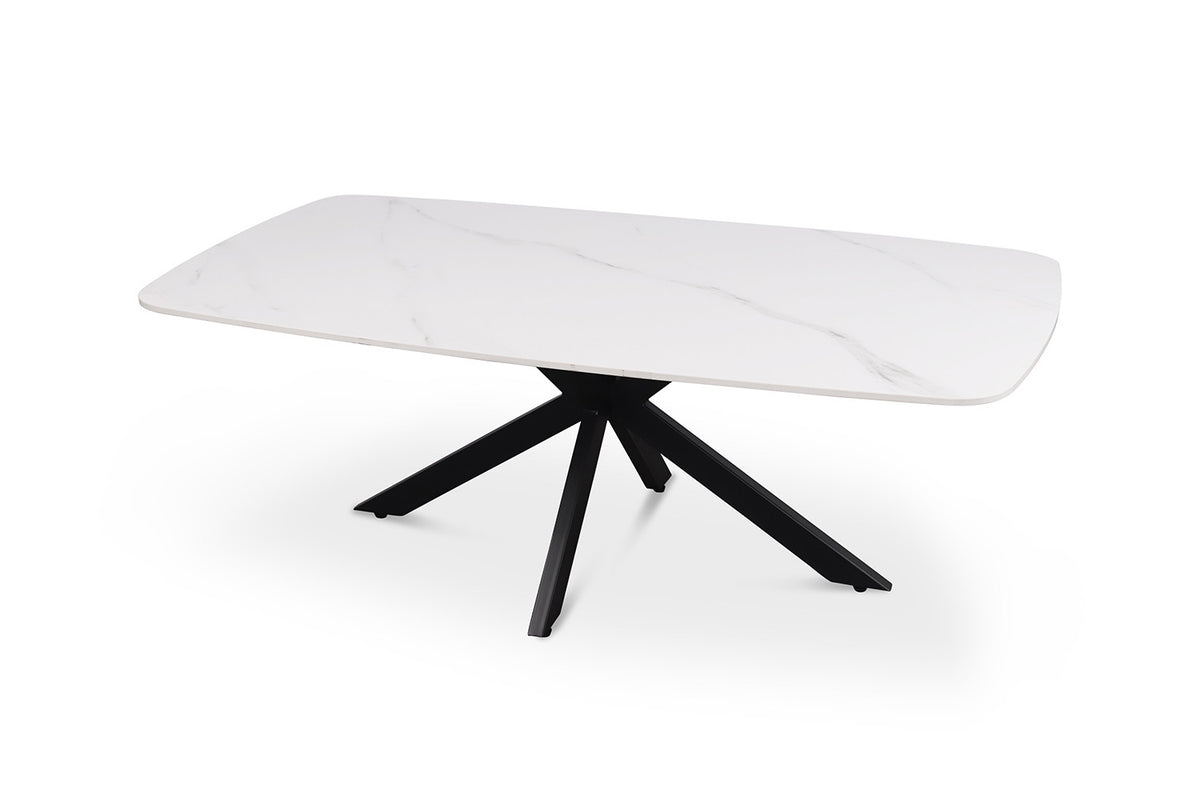 Salontafel Apollo 130 cm Deens Ovaal Steen Wit – breedte 130 cm, diepte 70 cm en hoogte 45 cm – aanzicht 4
