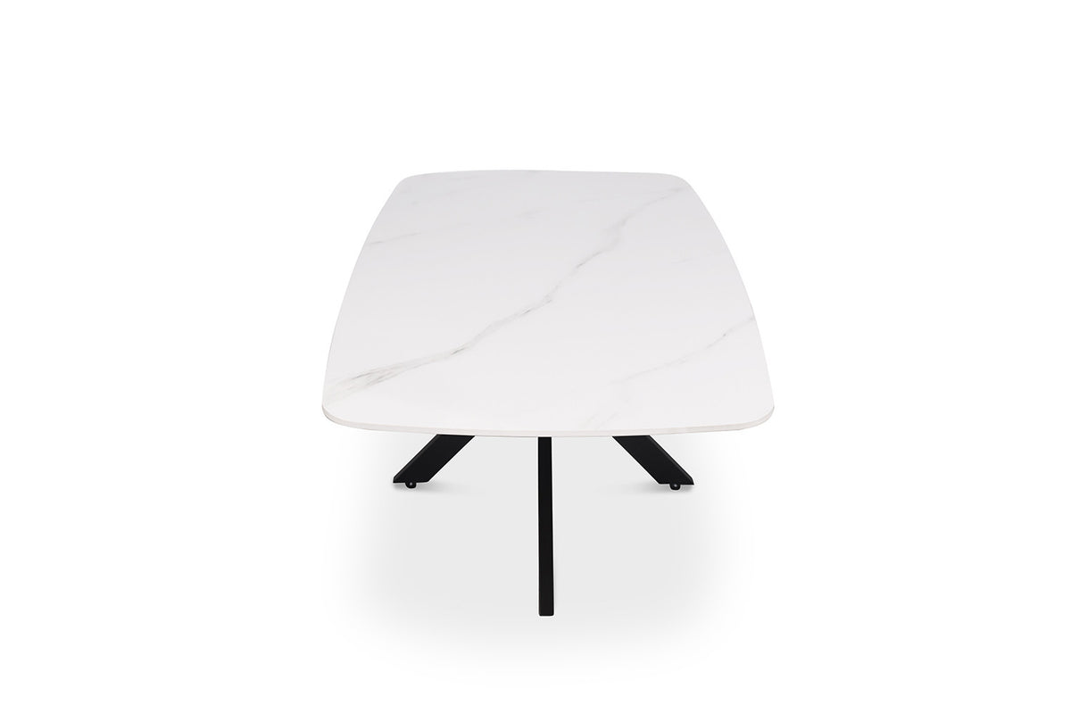 Salontafel Apollo 130 cm Deens Ovaal Steen Wit – breedte 130 cm, diepte 70 cm en hoogte 45 cm – aanzicht 5