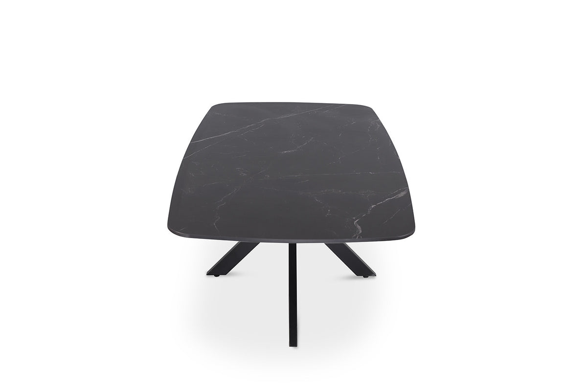 Salontafel Apollo 130 cm Deens Ovaal Steen Zwart – breedte 130 cm, diepte 70 cm en hoogte 45 cm – aanzicht 5