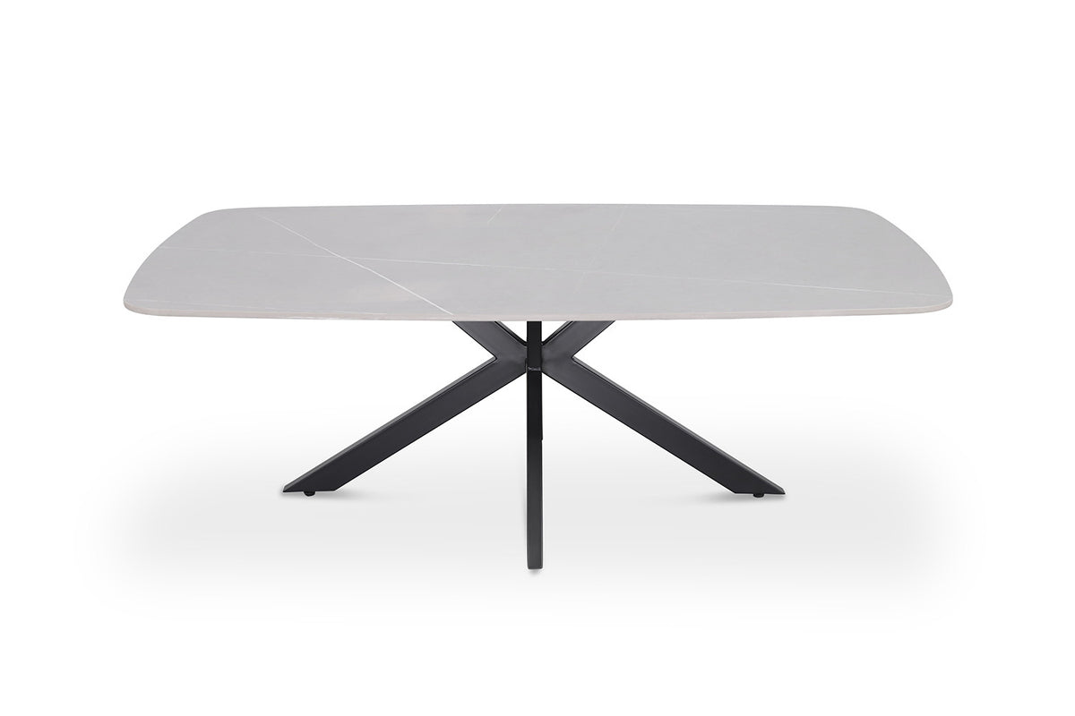 Salontafel Apollo 130 cm Deens Ovaal Steen Grijs – breedte 130 cm, diepte 70 cm en hoogte 45 cm – aanzicht 3