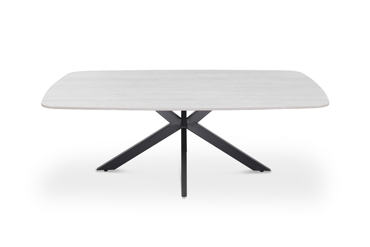 Salontafel Apollo 130 cm Deens Ovaal Steen Baroque Grijs – breedte 130 cm, diepte 70 cm en hoogte 45 cm – aanzicht 3