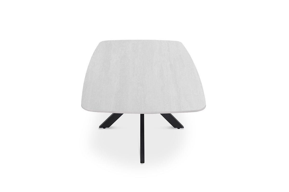 Salontafel Apollo 130 cm Deens Ovaal Steen Baroque Grijs – breedte 130 cm, diepte 70 cm en hoogte 45 cm – aanzicht 5