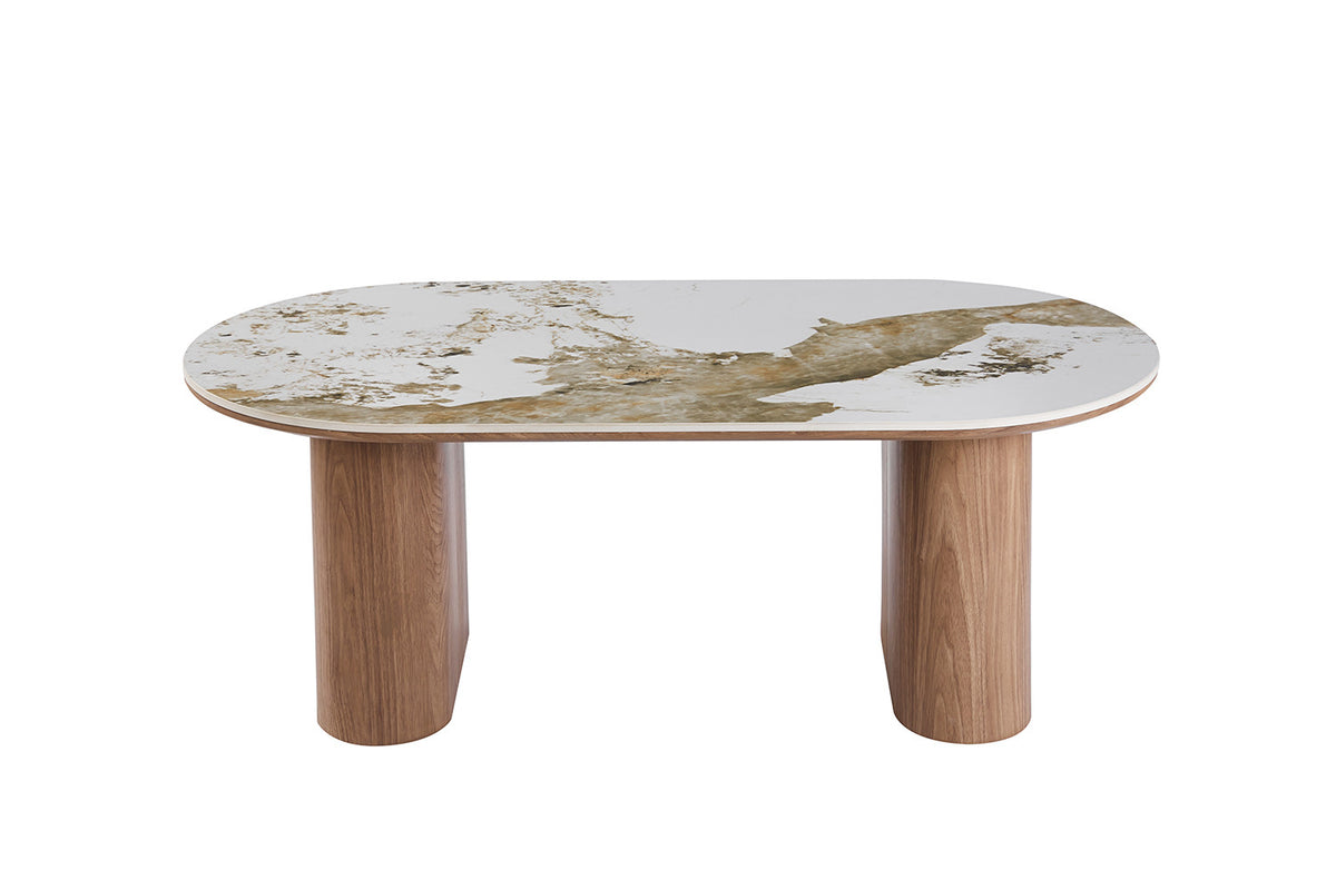 Salontafel Evora Glanzend Steen Pandora – breedte 120 cm, diepte 60 cm en hoogte 43 cm – aanzicht 3
