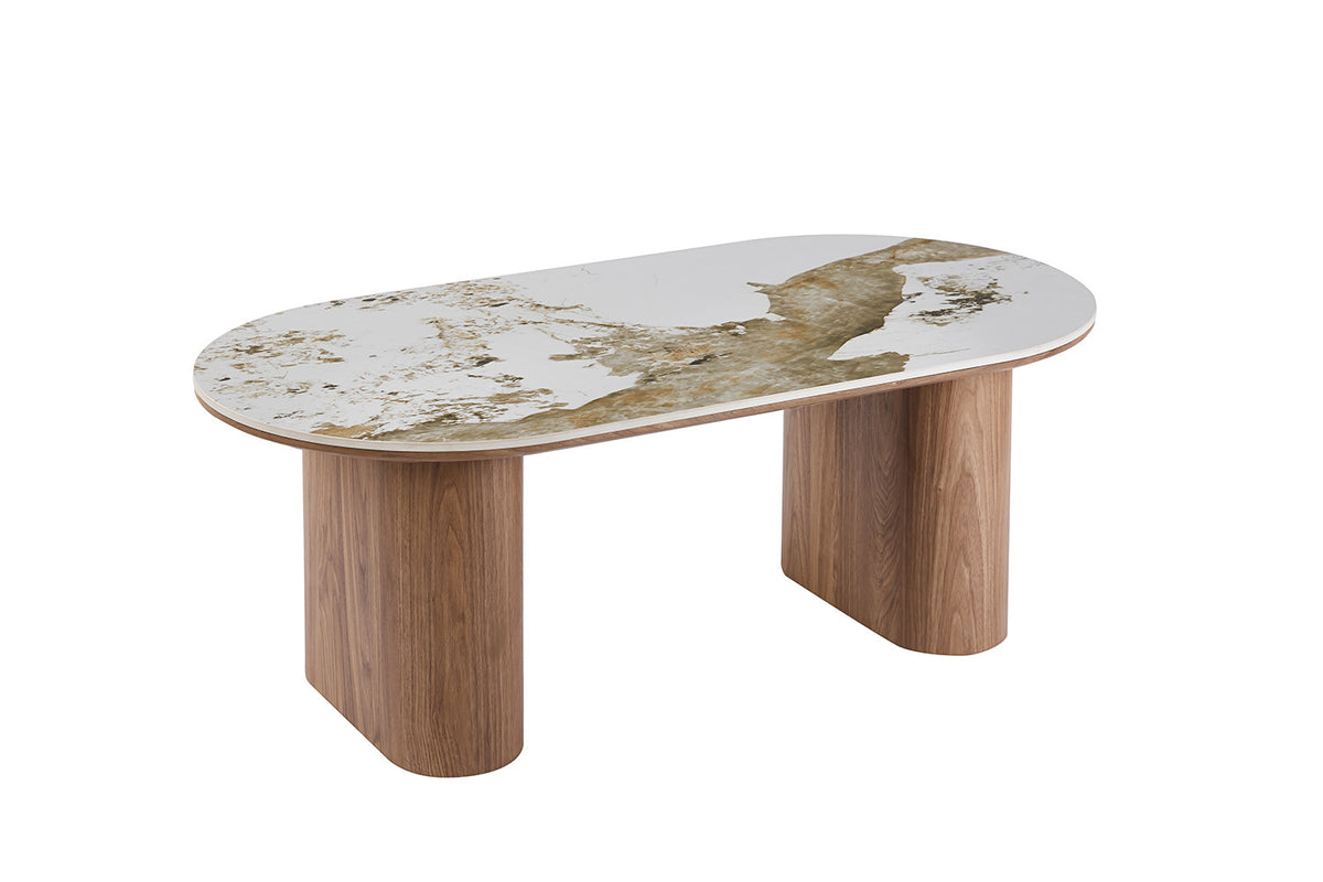 Salontafel Evora Glanzend Steen Pandora – breedte 120 cm, diepte 60 cm en hoogte 43 cm – aanzicht 4