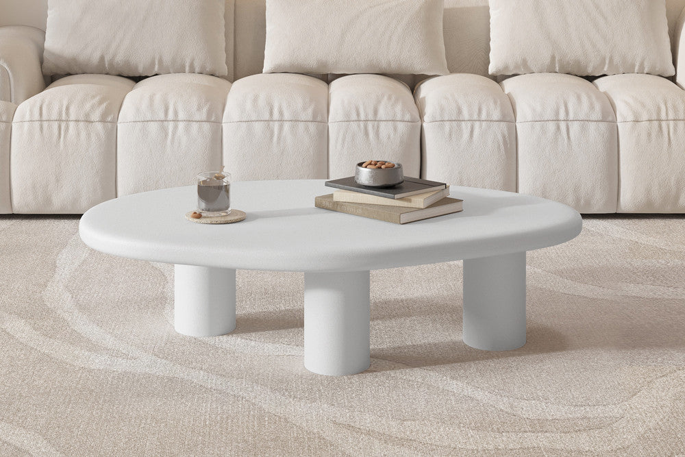 Salontafel 'Tavira' 120 cm Cement Ecru - afbeelding 2