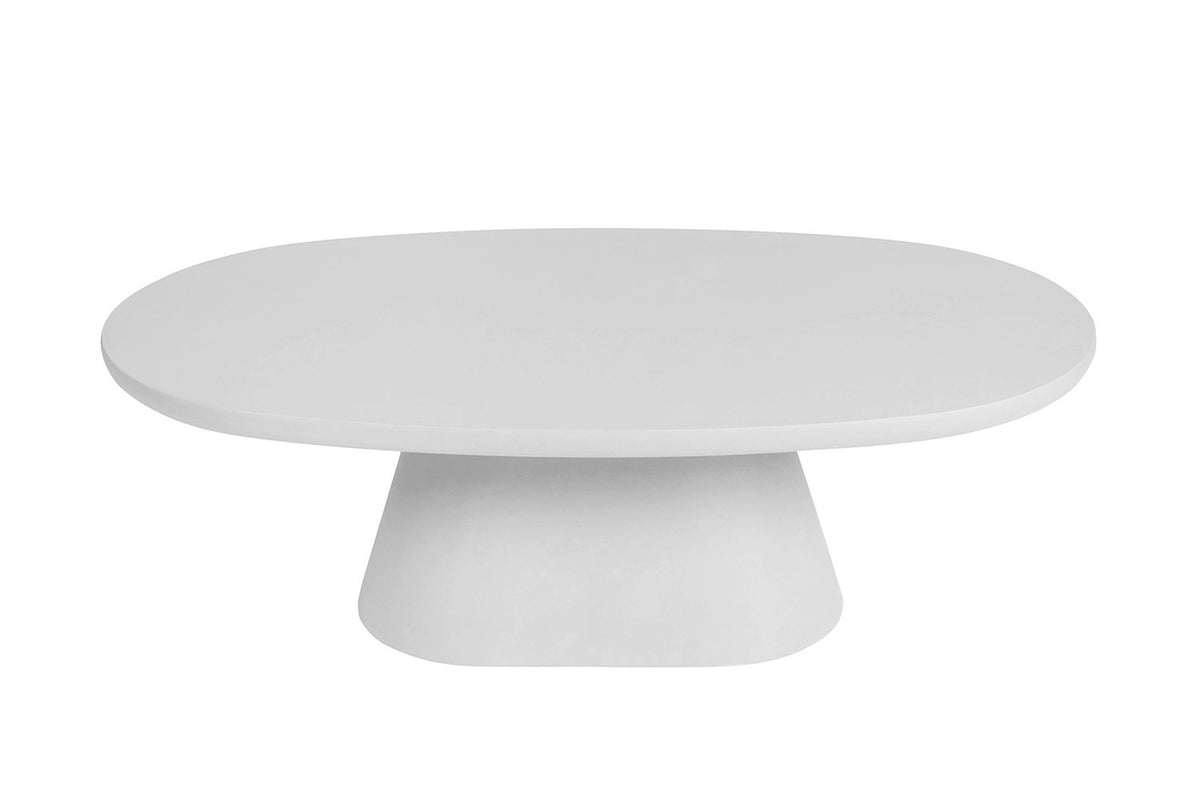 Salontafel Tavira 120 cm Ovaal Cement Ecru – breedte 120 cm, diepte 70 cm en hoogte 40 cm – aanzicht 5