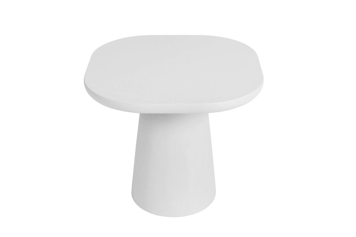 Salontafel Tavira 55 cm Ovaal Cement Ecru – breedte 55 cm, diepte 55 cm en hoogte 50 cm – aanzicht 5