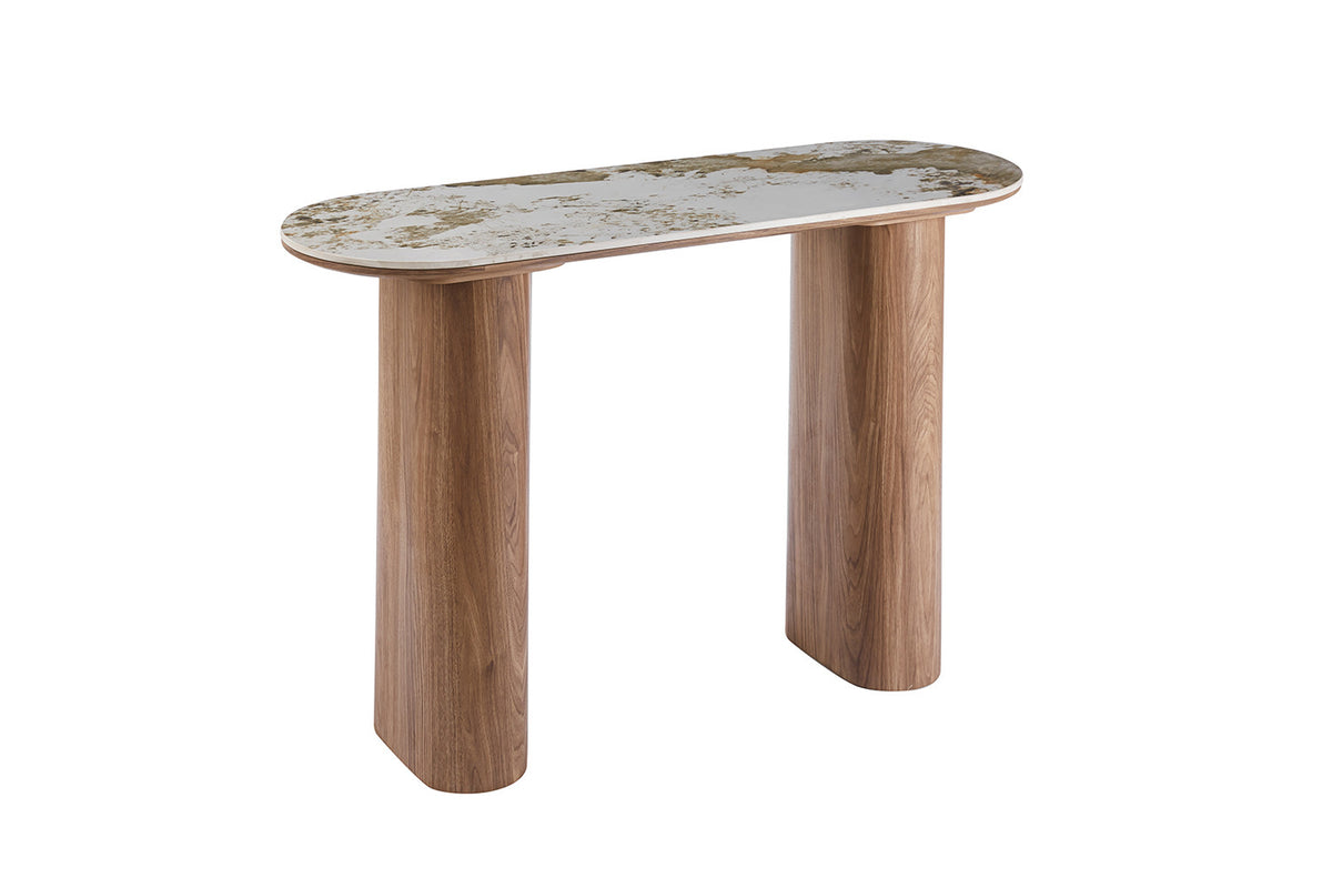 Console Evora Glanzend Steen Pandora – breedte 120 cm, diepte 40 cm en hoogte 76 cm – aanzicht 4