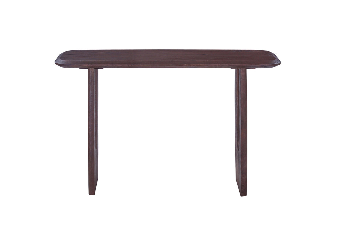 Console Braga Deens Ovaal Mango hout Donkerbruin – breedte 120 cm, diepte 40 cm en hoogte 76 cm – aanzicht 3
