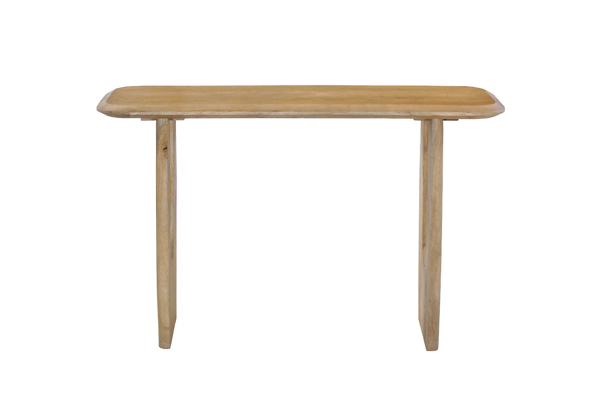 Console Braga Deens Ovaal Mango hout Amandel – breedte 120 cm, diepte 40 cm en hoogte 76 cm – aanzicht 4
