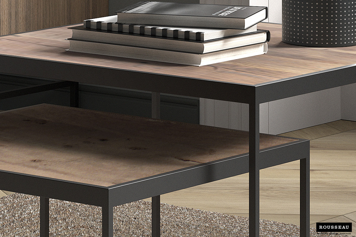 Salontafel 'Quinn' 2-delig Mango hout - afbeelding 2
