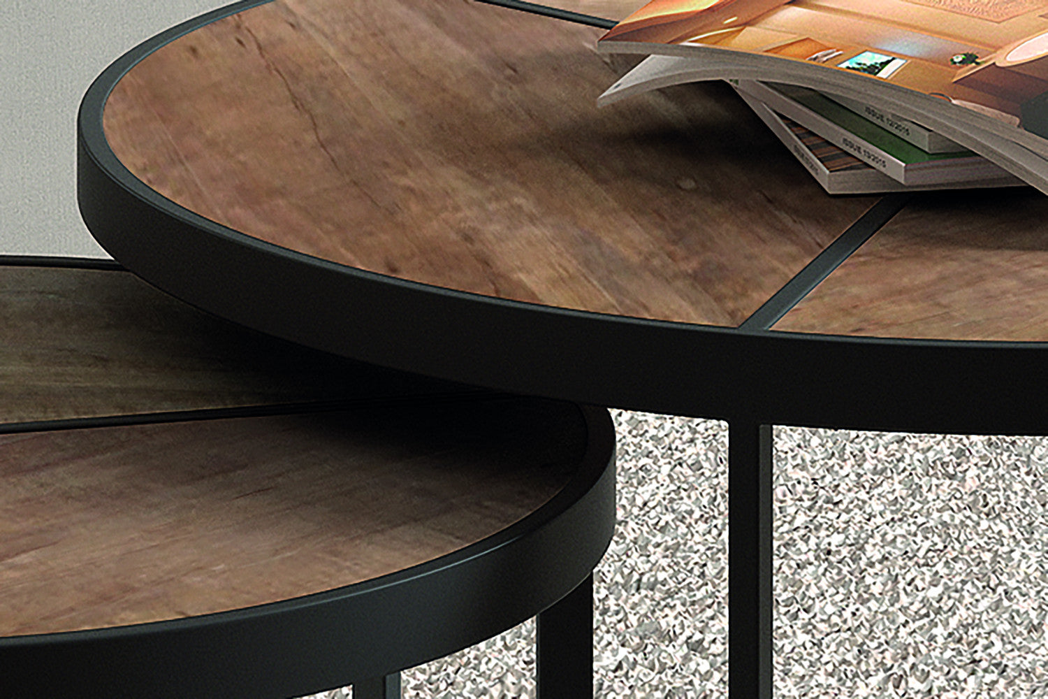 Salontafel 'Laveu' 2-delig Mango hout - afbeelding 2