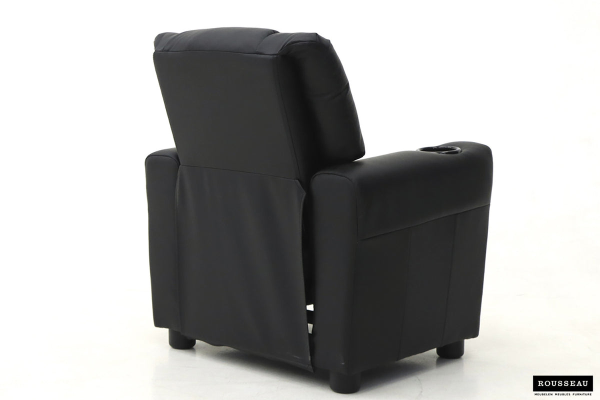 Mini-Relax Renée manueel verstelbaar PU Zwart – breedte 61-97 cm, diepte 42 cm en hoogte 65 cm – aanzicht 5