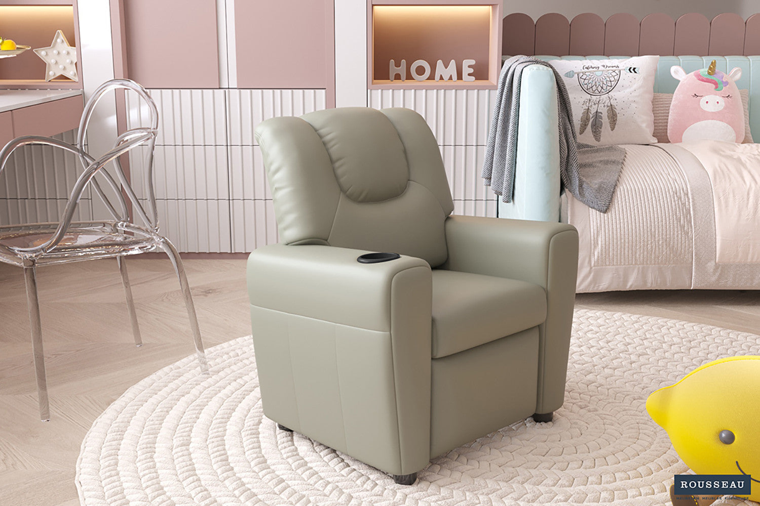 Mini-Relax 'Renée' manueel verstelbaar PU Grijs – Rousseau 4400-3