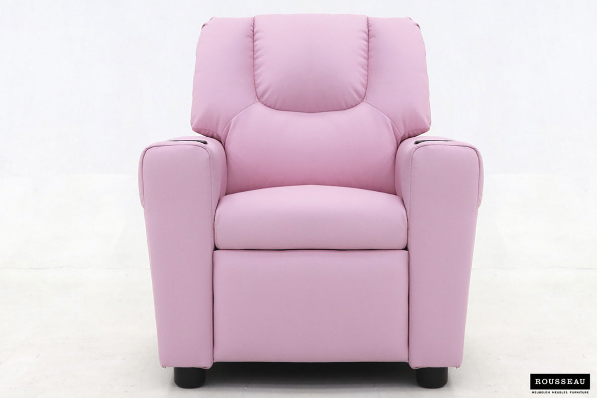 Mini-Relax Renée manueel verstelbaar PU Roze – breedte 61-97 cm, diepte 42 cm en hoogte 65 cm – aanzicht 3