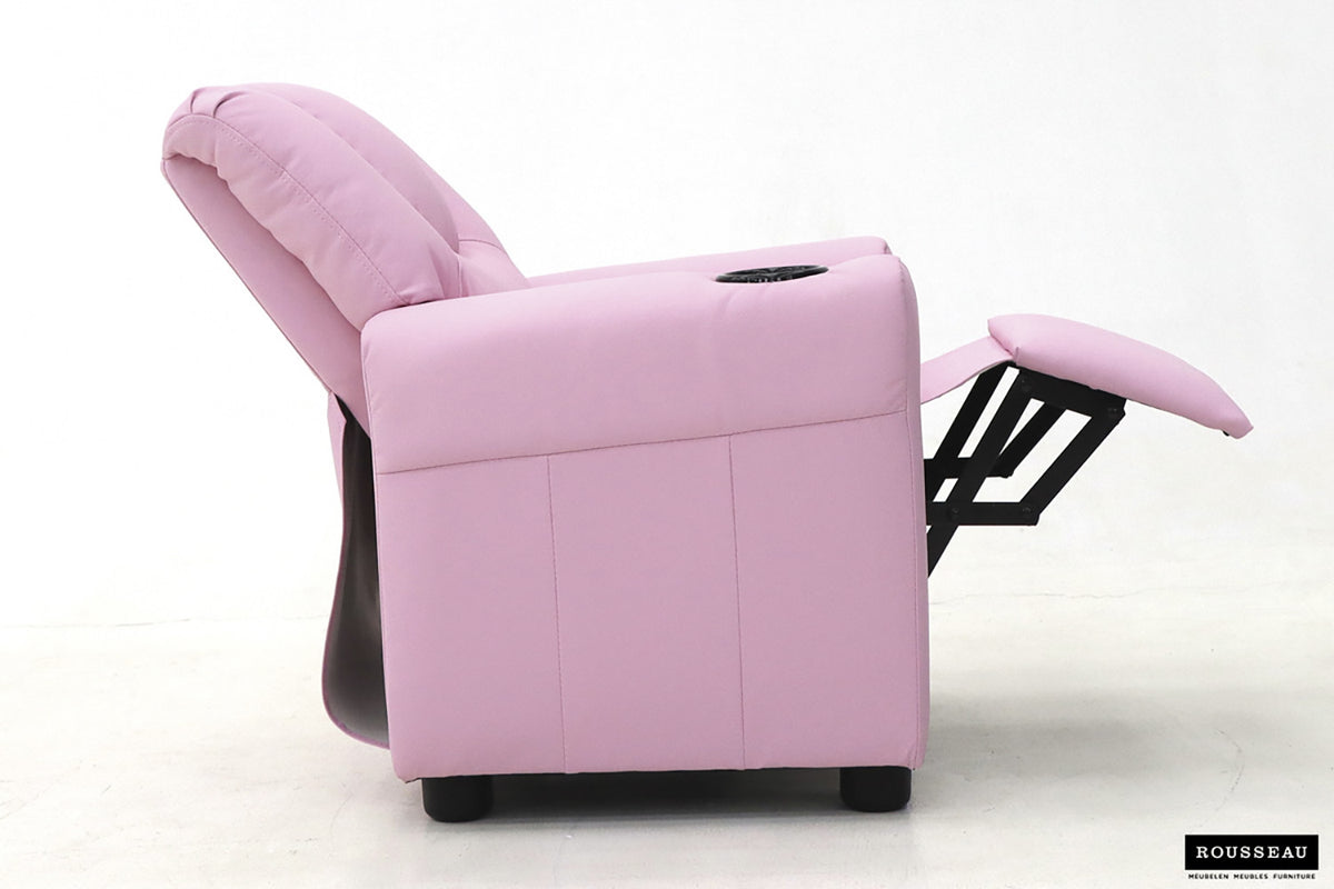 Mini-Relax Renée manueel verstelbaar PU Roze – breedte 61-97 cm, diepte 42 cm en hoogte 65 cm – aanzicht 5