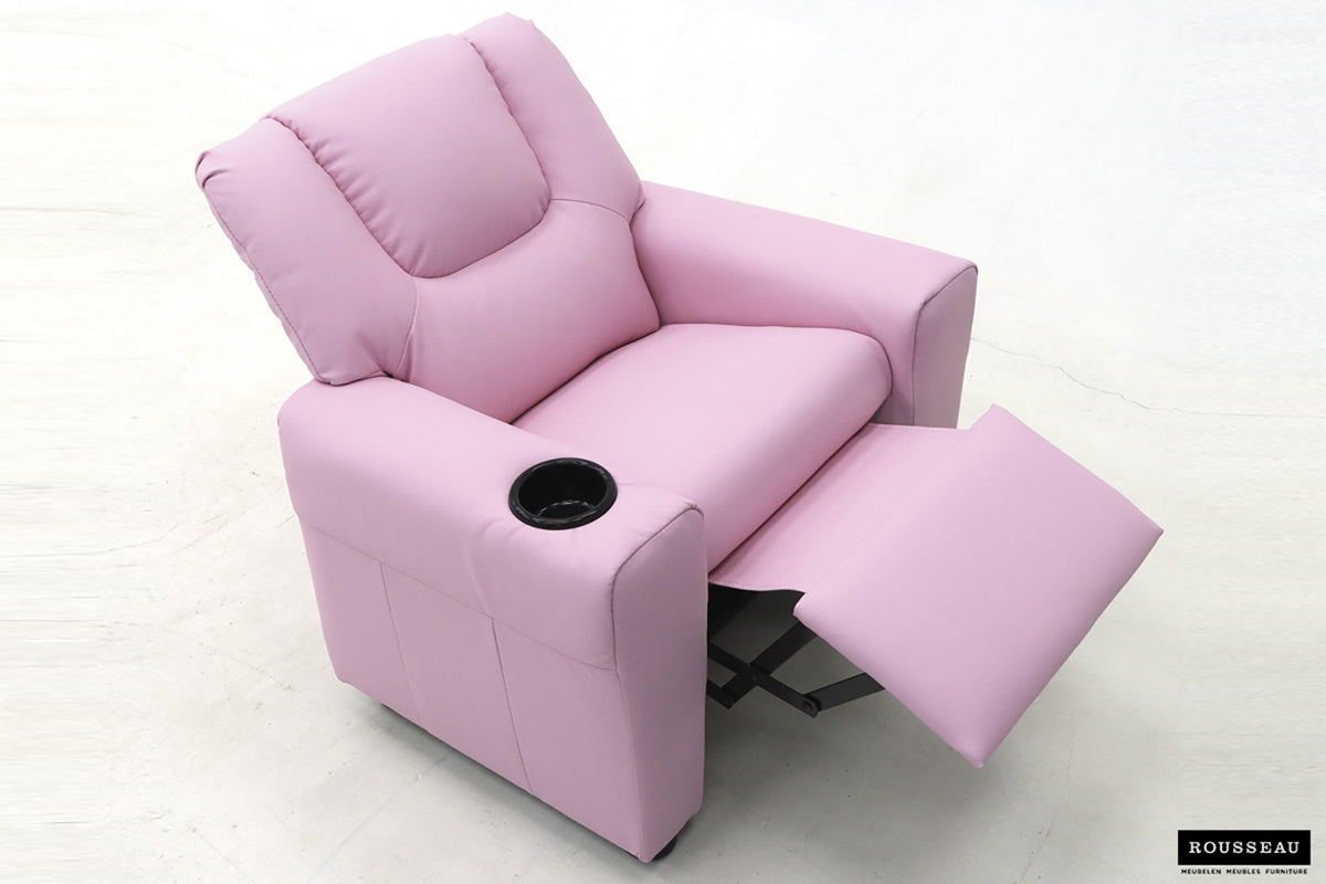 Mini-Relax Renée manueel verstelbaar PU Roze – breedte 61-97 cm, diepte 42 cm en hoogte 65 cm – aanzicht 6