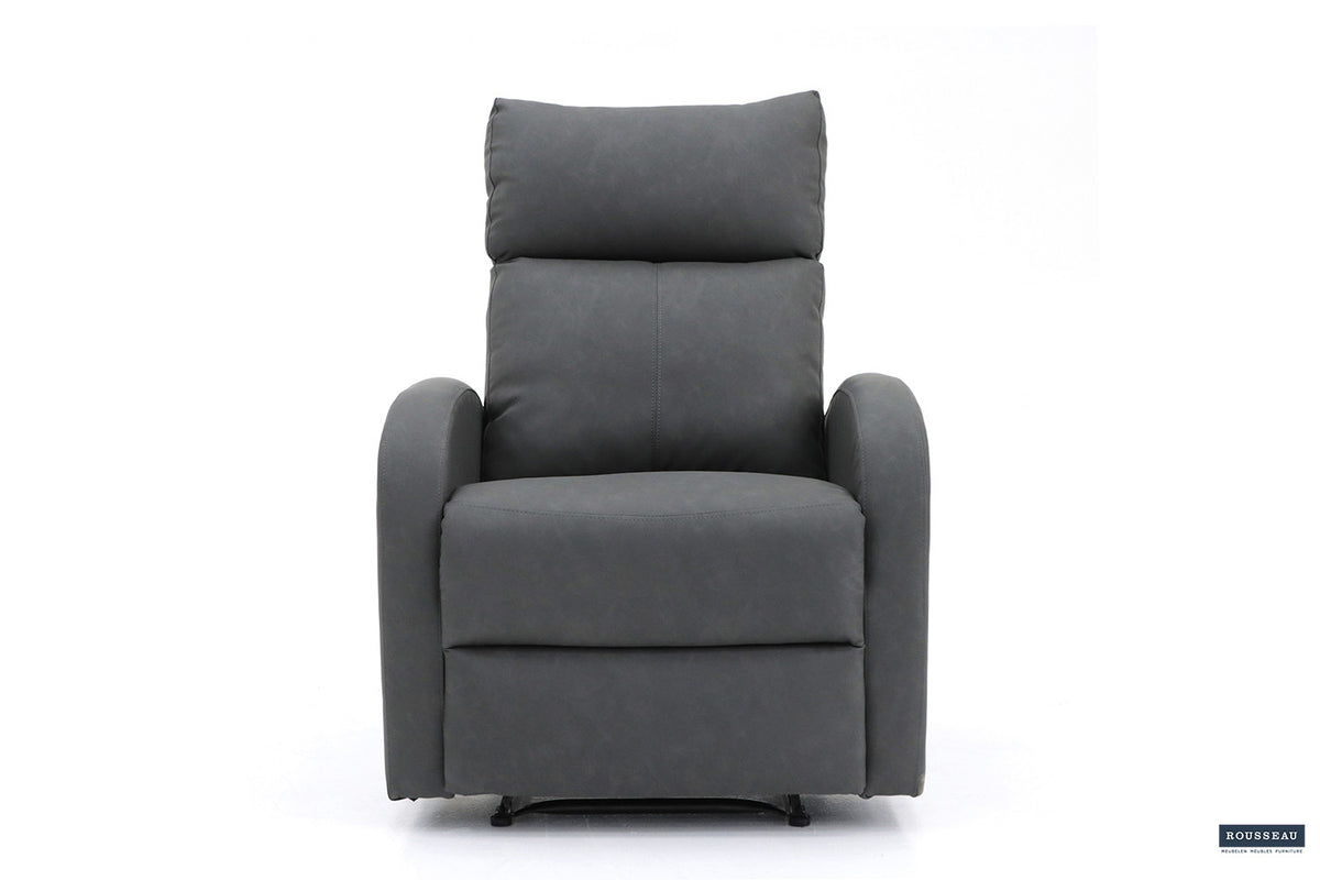 Relax France manueel verstelbaar PU Zwart – breedte 78 cm, diepte 90 cm en hoogte 105 cm – aanzicht 2