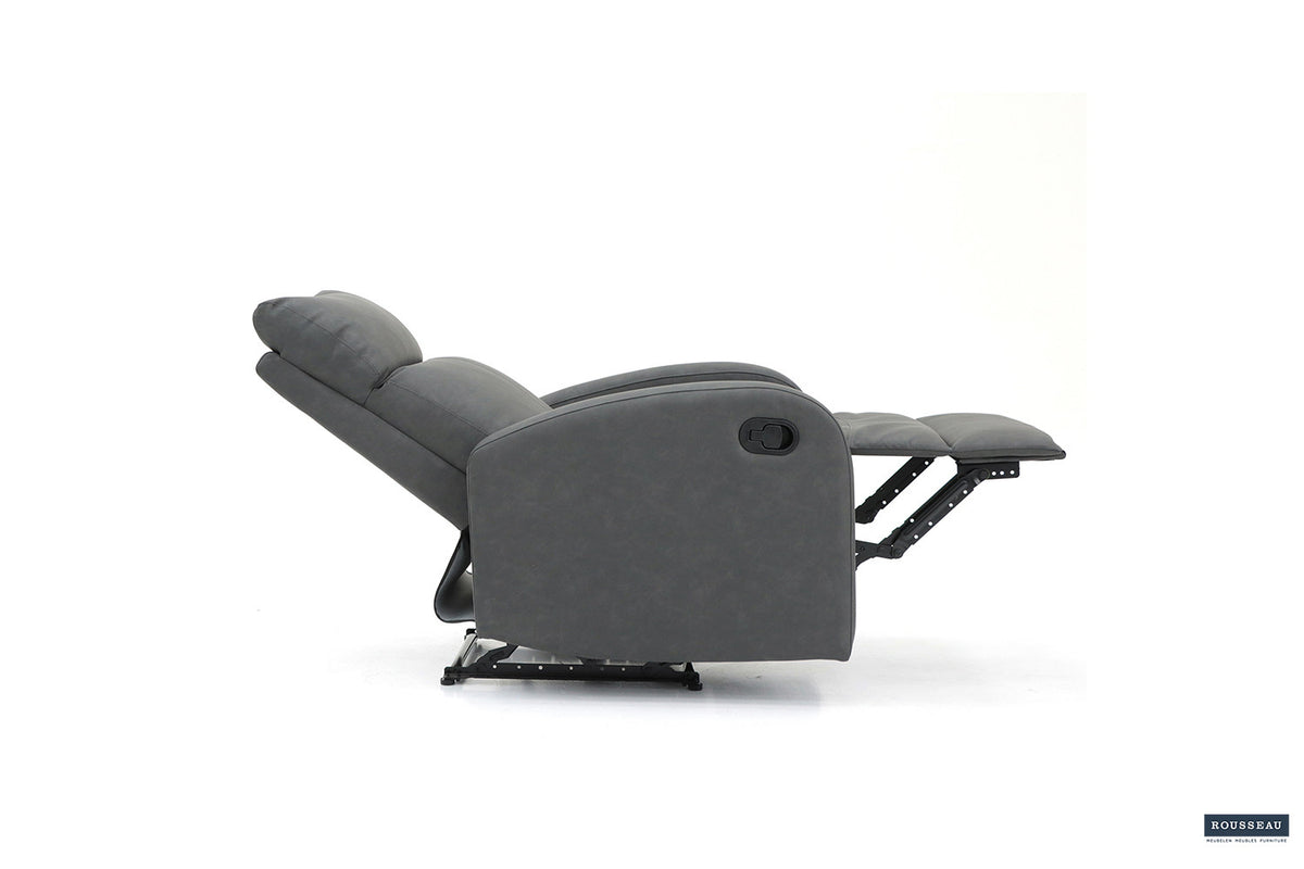 Relax France manueel verstelbaar PU Zwart – breedte 78 cm, diepte 90 cm en hoogte 105 cm – aanzicht 5