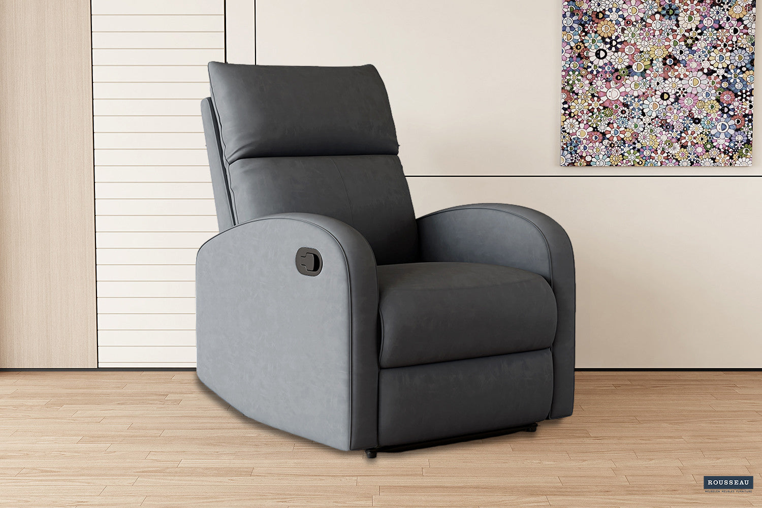 Relax 'France' manueel verstelbaar PU Zwart – Rousseau 4500-2